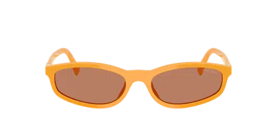 Miu Miu Eyewear Rectangular Frame Full Rim Sunglasses In Orange