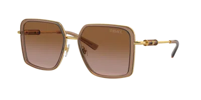 Versace Woman Sunglass Ve2261 In Brown