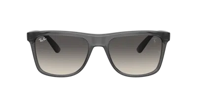Ray Ban Rb4413m Scuderia Ferrari Collection Sunglasses Transparent Grey Frame Grey Lenses 57-19 In Gray
