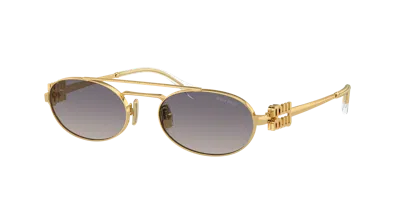 Miu Miu Woman Sunglass Mu 54zs In Gold