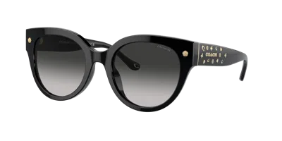 Coach Woman Sunglass Hc8393u Cr612 In Black