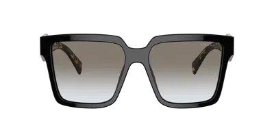 Prada Grey Gradient Square Ladies Sunglasses Pr 24zs 1ab0a7 56 In Black