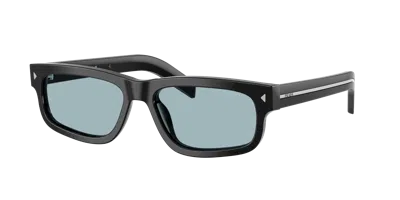 Prada 0pr B11s Rectangular Black Acetate Sunglasses In Black