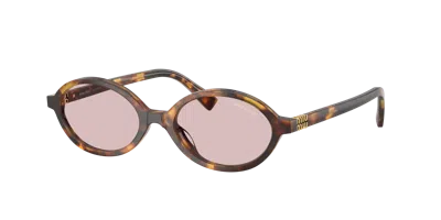 Miu Miu Woman Sunglass Mu 04zs In Brown