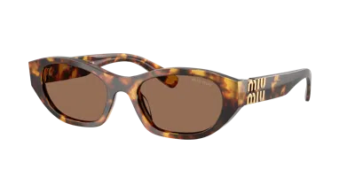 Miu Miu Woman Sunglass Mu A03sf In Brown