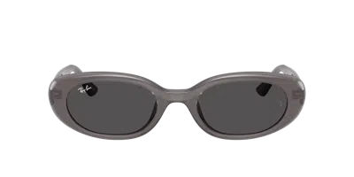 Ray Ban Oval-frame Sunglasses In Gray