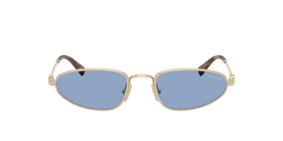Miu Miu Eyewear Irregular-frame Sunglasses In Gold