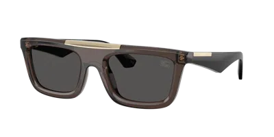 Burberry 54mm Rectangular Sunglasses In Brown