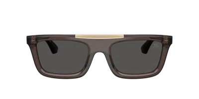 Burberry 54mm Rectangular Sunglasses In Brown