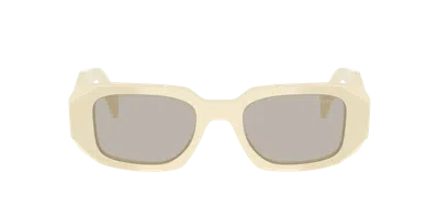 Prada Pr 17ws 21d5j2 49mm Womens Rectangle Sunglasses In Neutral