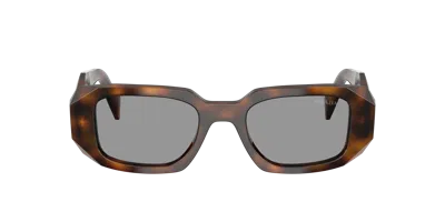 Prada Pr 17ws 20d50q 49mm Womens Rectangle Sunglasses In Brown
