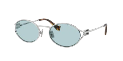 Miu Miu Woman Sunglass Mu 52ys In Metallic