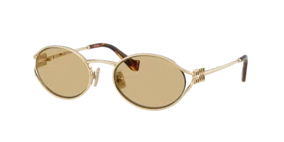 Miu Miu Woman Sunglass Mu 52ys In Gold