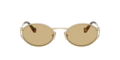 Miu Miu Woman Sunglass Mu 52ys In Gold