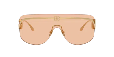 Dolce & Gabbana Dolce&gabbana 140mm Pillow Shield Sunglasses In Brown