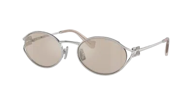 Miu Miu Woman Sunglass Mu 52ys In Gray