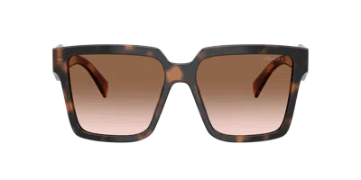Prada Pr 24zs 23a0a6 56mm Womens Square Sunglasses In Brown