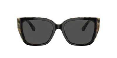 Michael Kors Acadia Mk 2199 395087 55mm Womens Rectangle Sunglasses In Black