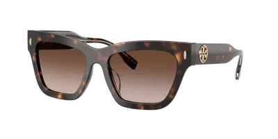 Tory Burch 54mm Gradient Cat Eye Sunglasses In Brown