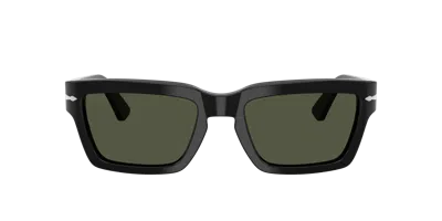 Persol 58mm Rectangular Sunglasses In Black