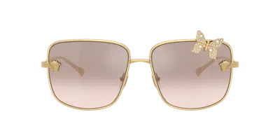 Versace Woman Sunglass Ve2282 In Gold