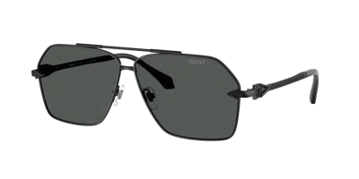 Versace 63mm Pilot Sunglasses In Black