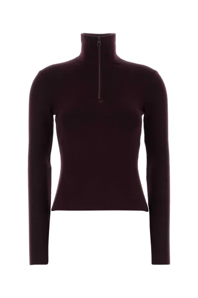Courrèges Courreges Women Grape Wool Sweater In Burgundy