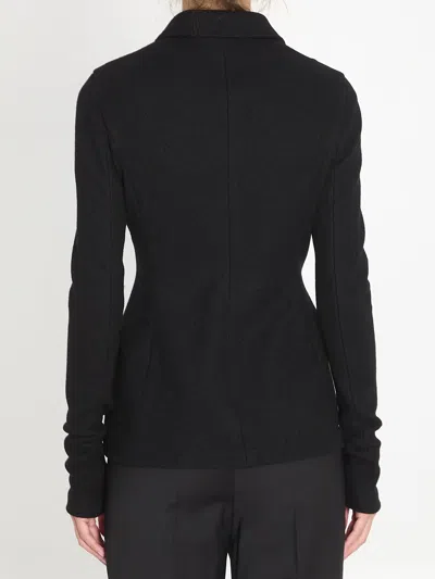 Dolce & Gabbana Black Doublebreasted Wool Cloth Jacket In Black