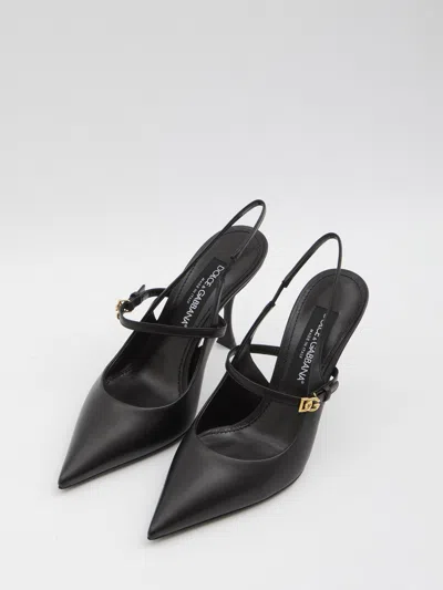 Dolce & Gabbana 90mm Slingback Heels In Black