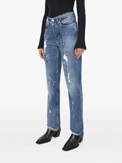 Won Hundred Paint-detail Jeans In Blue