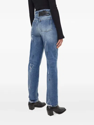 Won Hundred Paint-detail Jeans In Blue