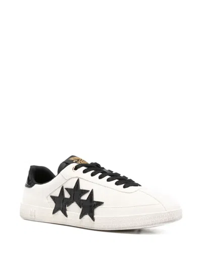 Amiri Croc-effect Leather Sneakers In White