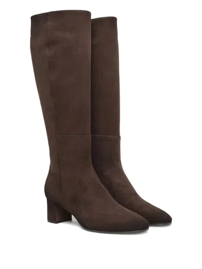 绒面皮中跟靴（5厘米）