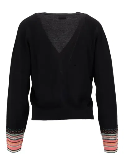 Ps By Paul Smith V-neck Cardigan In Black