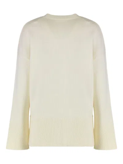 P.a.r.o.s.h Parosh Sweater With A Round Neck In Wool And Cashmere In Yellow