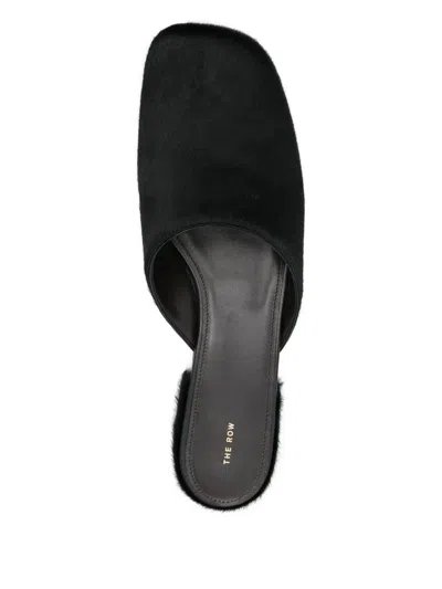 The Row Penelope Mules In Black