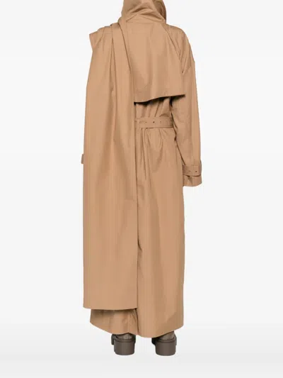 Entire Studios Belted Coat In Brown