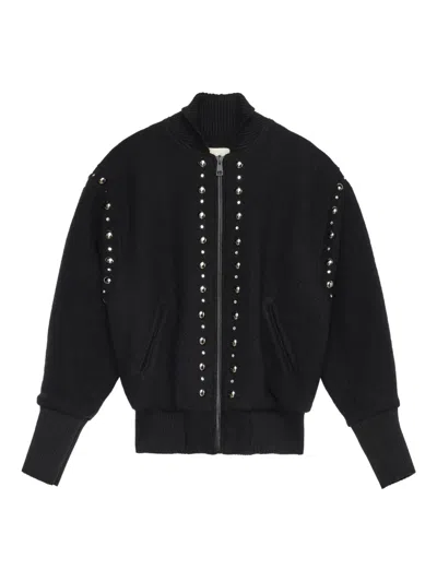 A Paper Kid Studded Jacket In Black