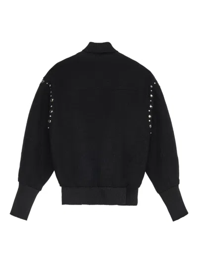 A Paper Kid Studded Jacket In Black