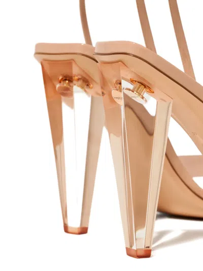 Gianvito Rossi 105mm Odyssey Heeled Sandals In Neutral