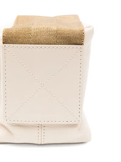 Uma Wang Small Leather Shoulder Bag In Neutral