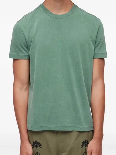Osklen Logo-embroidered Crew-neck T-shirt In Green