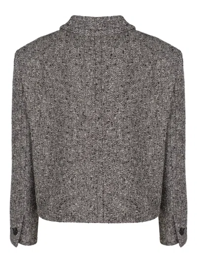 Gucci Collared Pocket Jacket In Gray