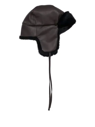 P.a.r.o.s.h Cappello Faux-fur Hat In Brown
