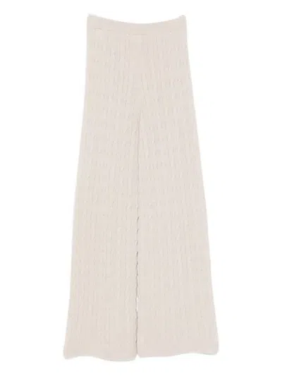 Drumohr Cable-knit Drawstring Trousers In Neutral