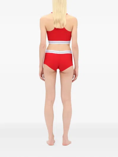 Msgm Logo-detail Briefs In Red