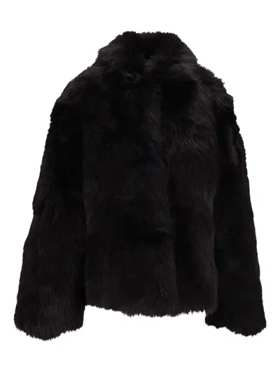 La Rose Sheepskin Jacket In Black