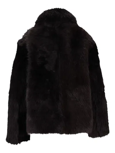 La Rose Sheepskin Jacket In Black