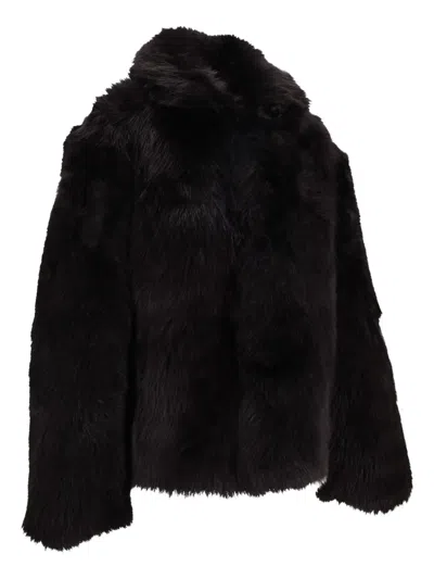 La Rose Sheepskin Jacket In Black