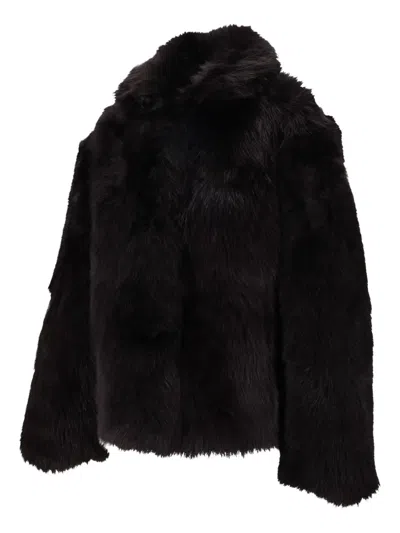 La Rose Sheepskin Jacket In Black